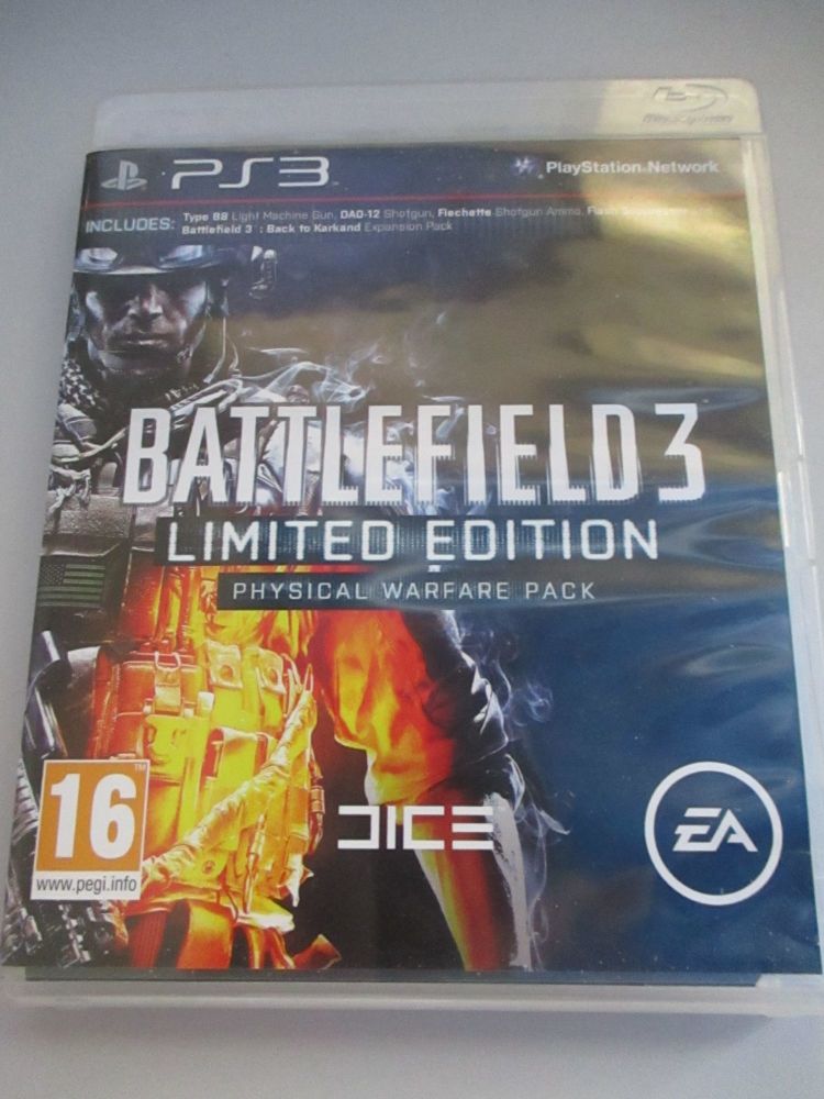 Battlefield 3 Limited Edition Physical Warfare Pack - PS3 Playstation 3 Gam