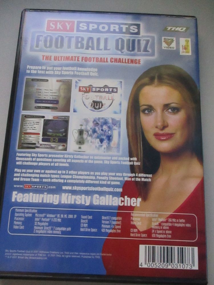 Sky Sports Football Quiz - PC CD-Rom Game