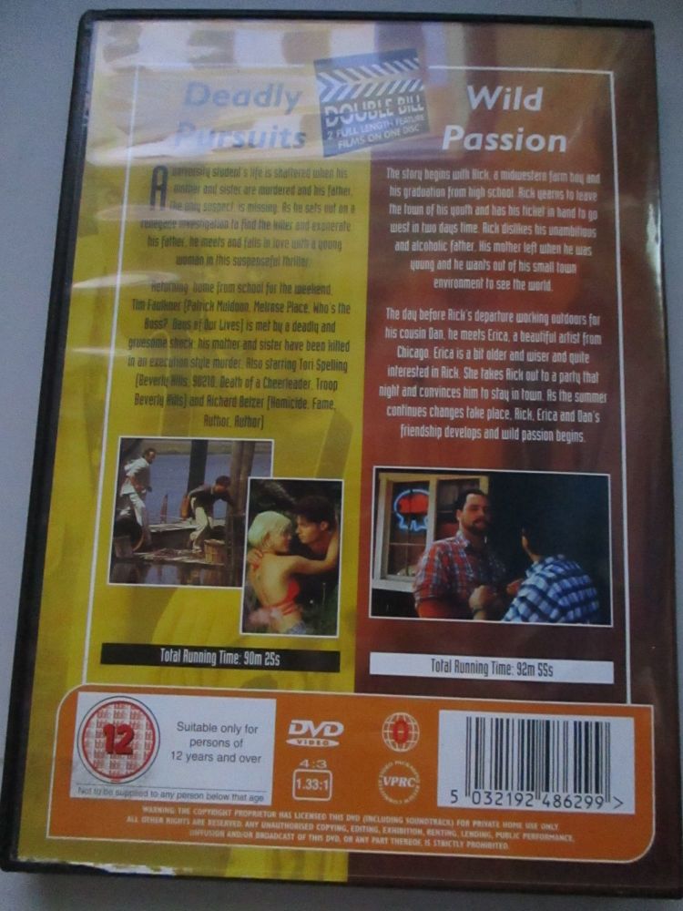 Double Bill Deadly Pursuits / Wild Passion - DVD