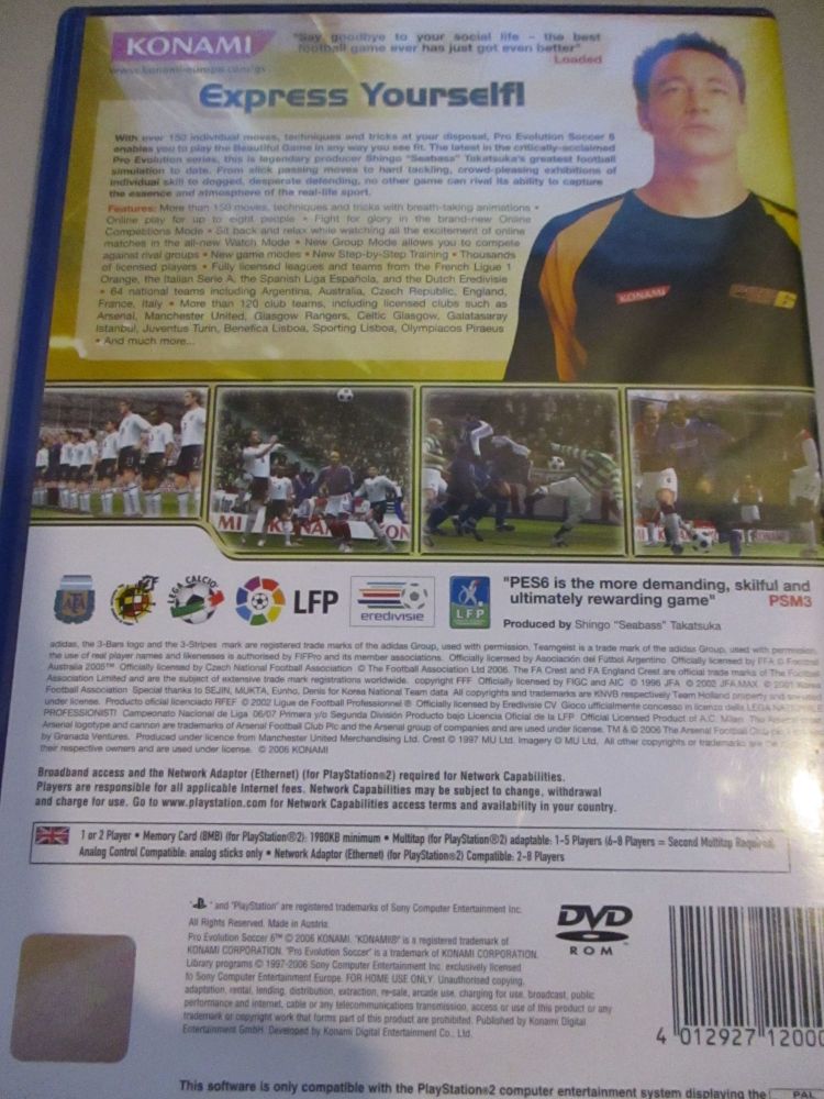 Pro Evolution Soccer 6 - PS2 Playstation 2 Game