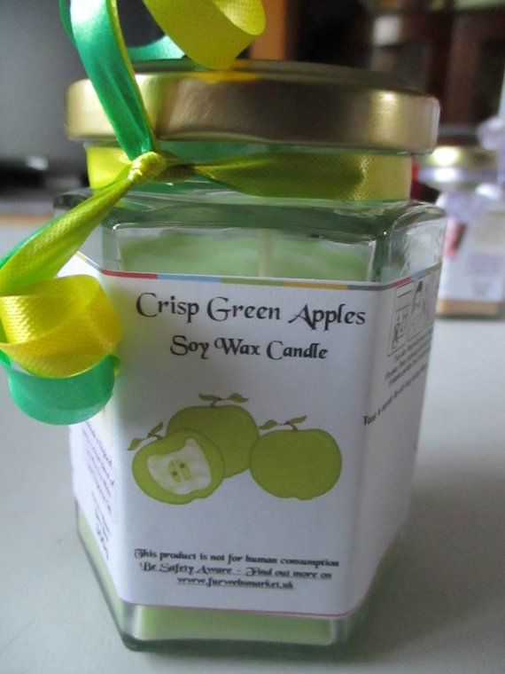 Crisp Green Apples Scented Soy Wax Candle 300g