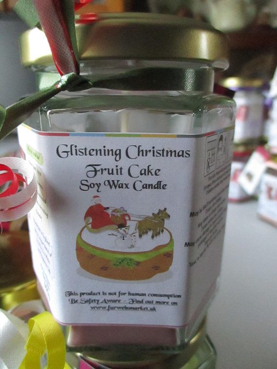 Glistening Christmas Fruit Cake Scented Soy Wax Candle 300g