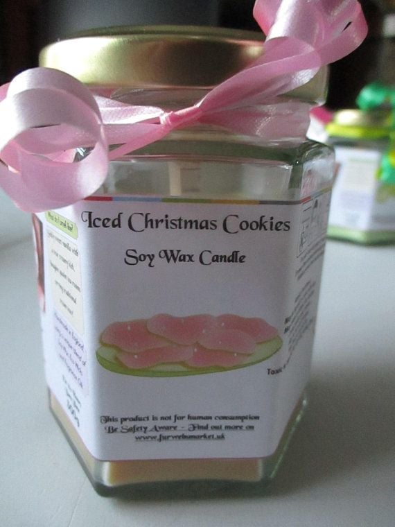 Iced Christmas Cookies Scented Soy Wax Candle 300g