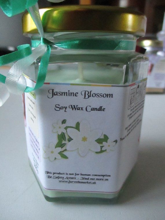Jasmine Blossom Scented Soy Wax Candle 300g