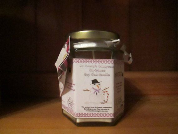 Mr Frosty's Candycane Christmas Scented Soy Wax Candle 300g