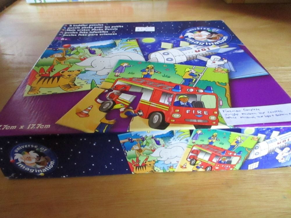 ToysRUs 3 Toddler Puzzles - Universe Of Imagination 1 complete 2 Incomplete