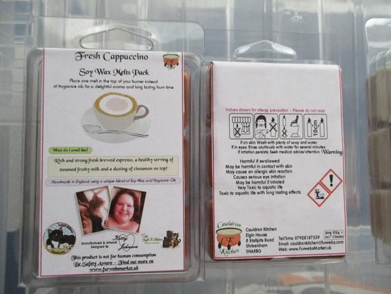 Fresh Cappuccino Scented Soy Wax Melts Pack