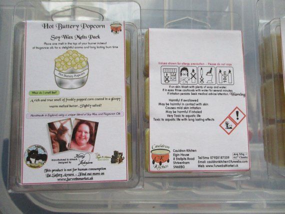 Hot Buttery Popcorn Scented Soy Wax Melts Pack