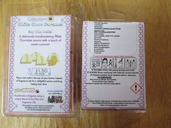 White Choc Caramel Scented Soy Wax Melts Pack