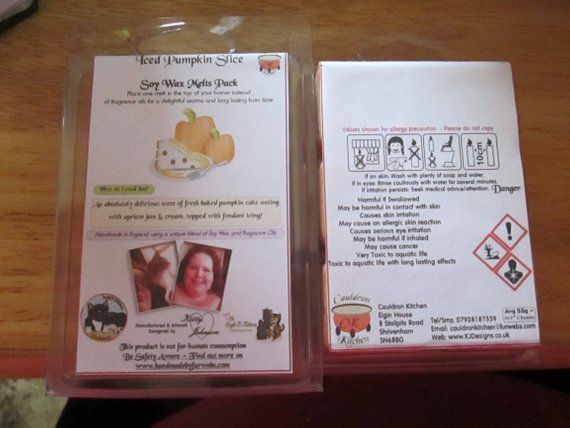 Iced Pumpkin Slice Scented Soy Wax Melts Pack
