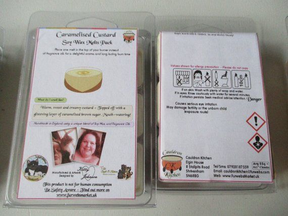 Caramelised Custard Scented Soy Wax Melts Pack