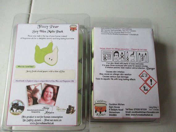 Fizzy Pear Scented Soy Wax Melts Pack