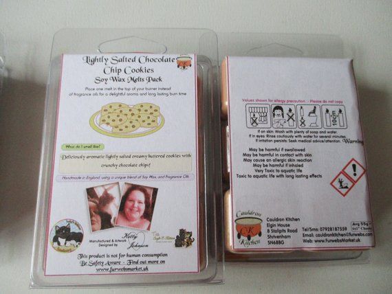 Lightly Salted Chocolate Chip Cookies Scented Soy Wax Melts Pack