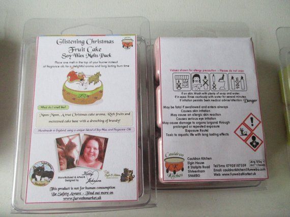Glistening Christmas Fruit Cake Scented Soy Wax Melts Pack