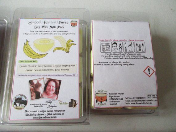 Smooth Banana Puree Scented Soy Wax Melts Pack