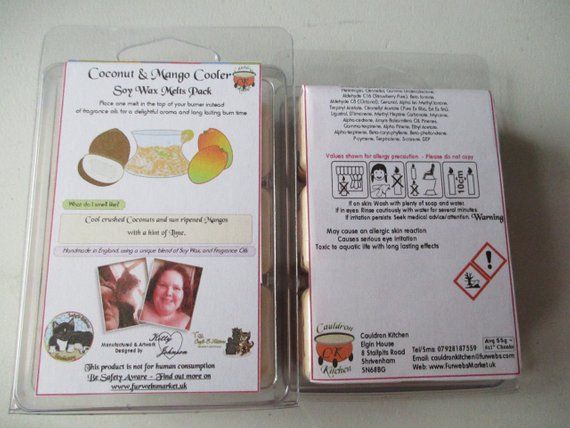 Coconut & Mango Cooler Scented Soy Wax Melts Pack