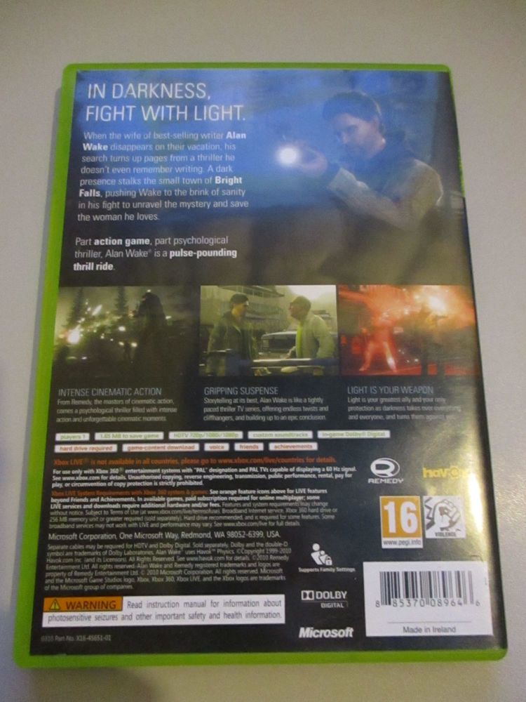 Alan Wake - Xbox 360 Game