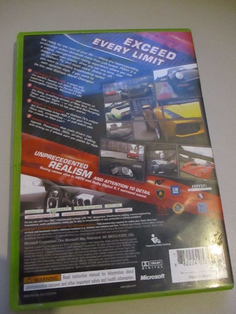 PGR3 - Project Gotham Racing 3 - Xbox 360 Game