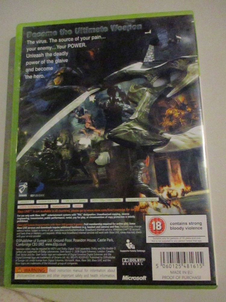 Dark Sector - Xbox 360 Game
