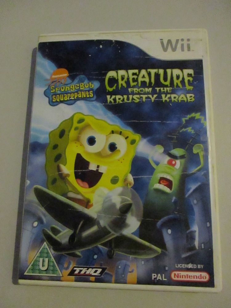 Spongebob Square Pants - Creature From The Krusty Krab - Nintendo Wii Game