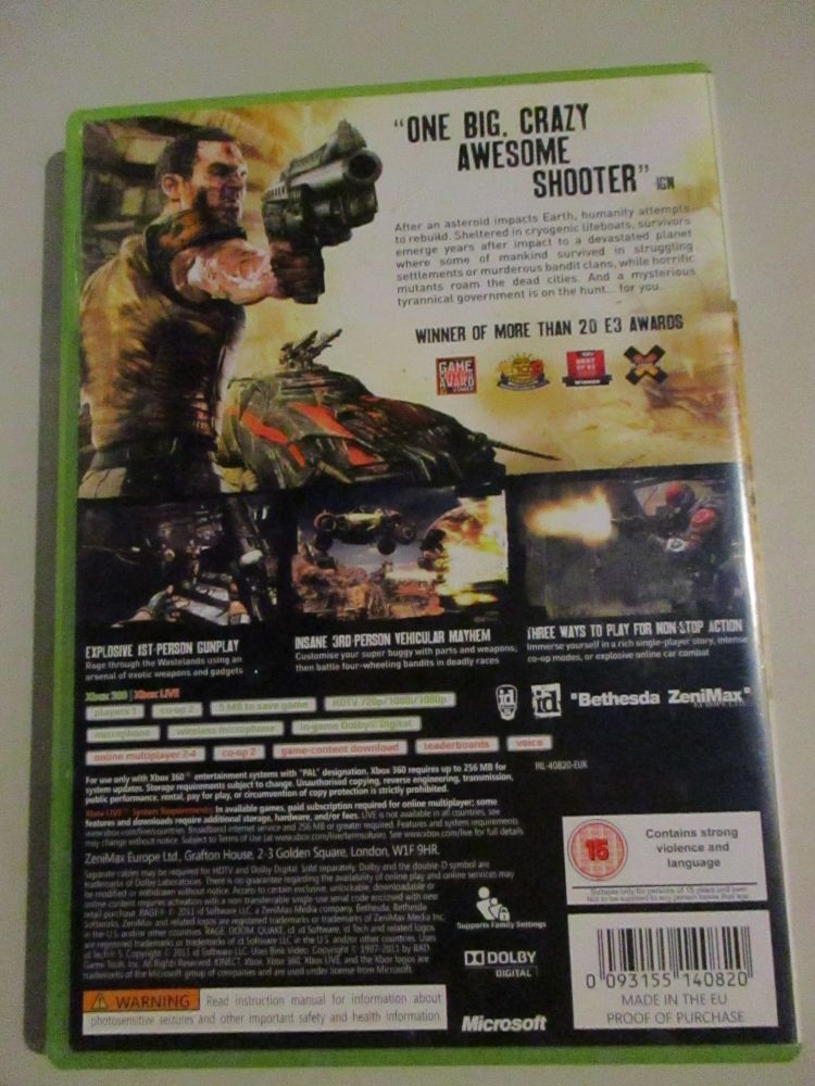 Rage - Xbox 360 Game