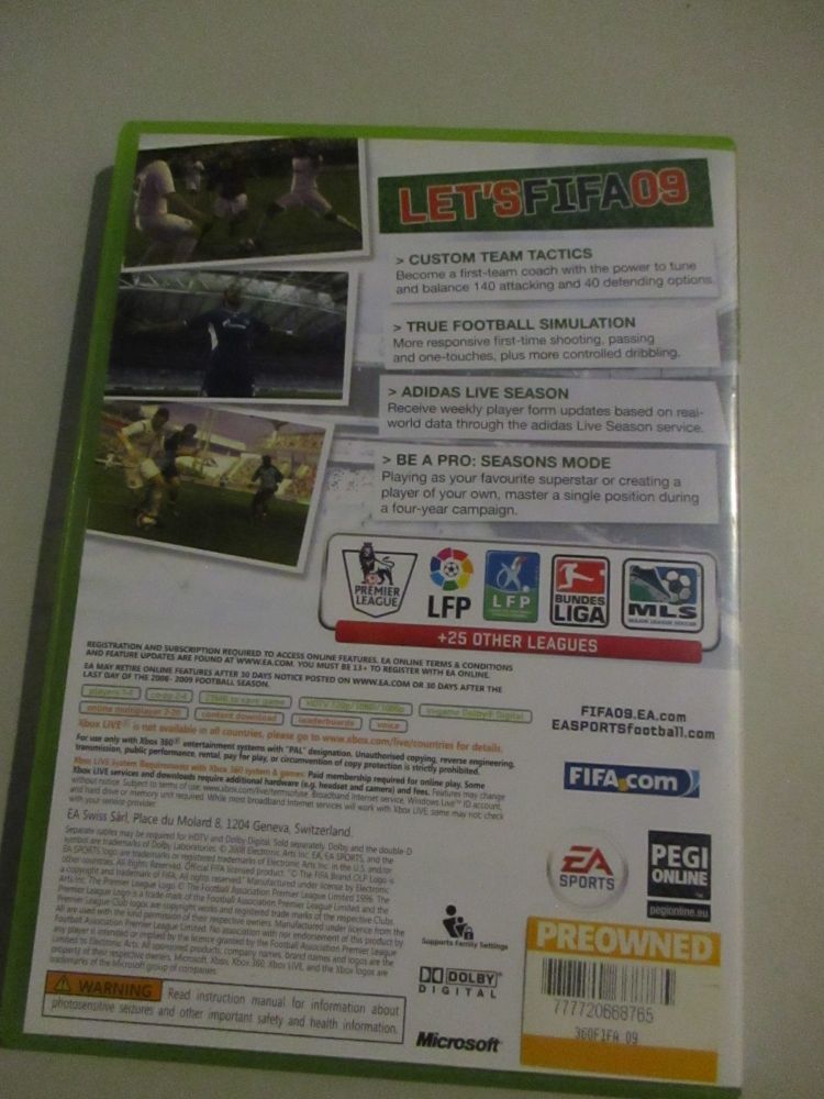 Fifa 09 - Xbox 360 Game