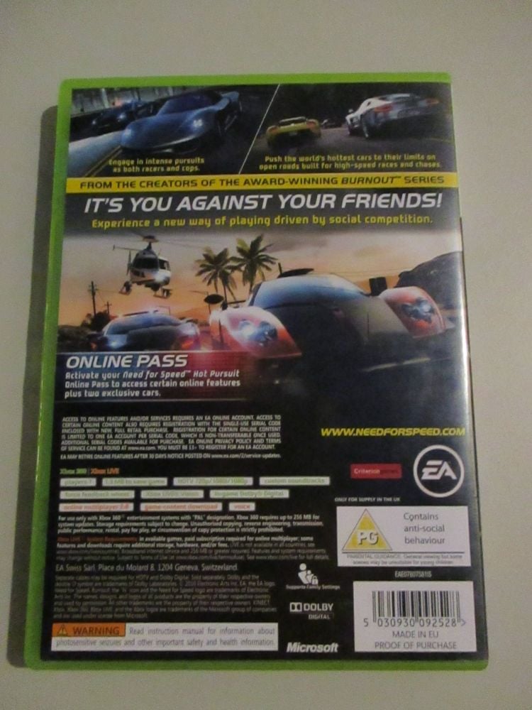 Need For Speed Hot Pursuit - Xbox 360 Game