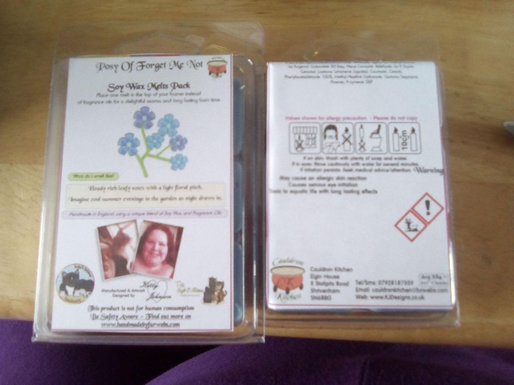 Posy Of Forget Me Not Scented Soy Wax Melts Pack