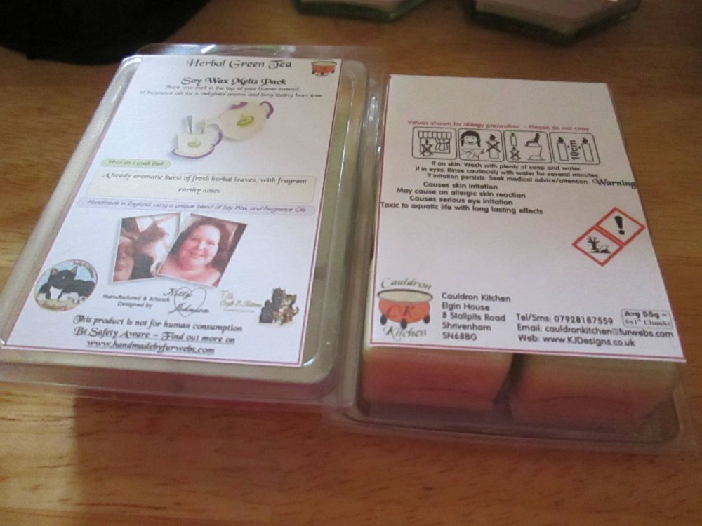 Herbal Green Tea Scented Soy Wax Melts Pack