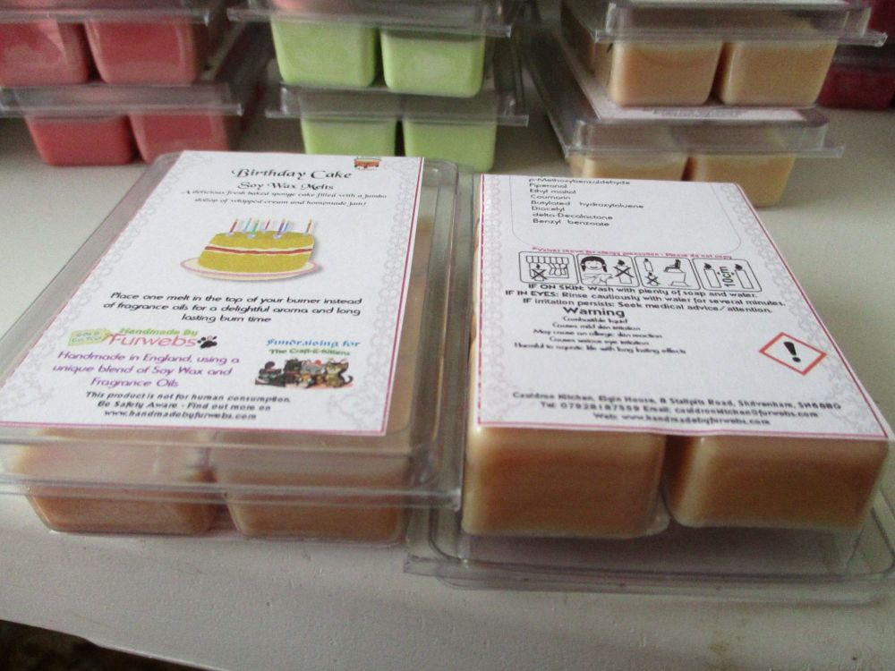 Birthday Cake Scented Soy Wax Melts Pack