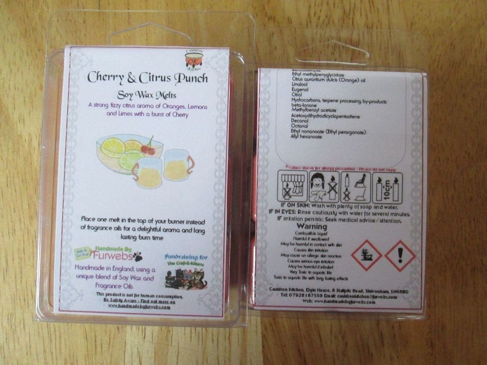 Cherry & Citrus Punch Scented Soy Wax Melts Pack