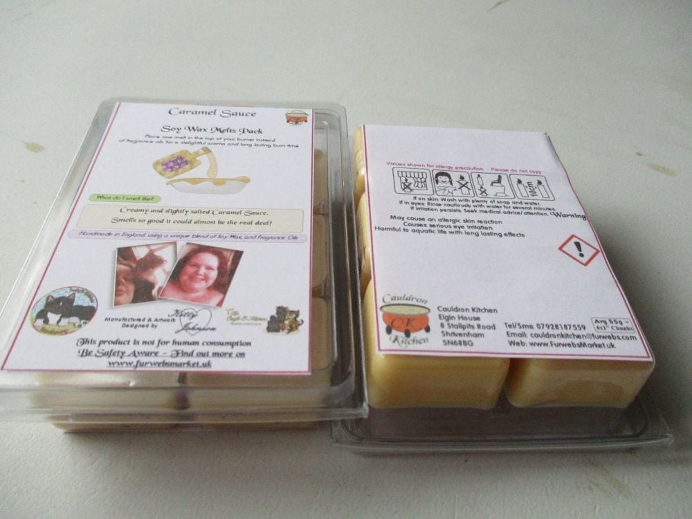Caramel Sauce Scented Soy Wax Melts Pack