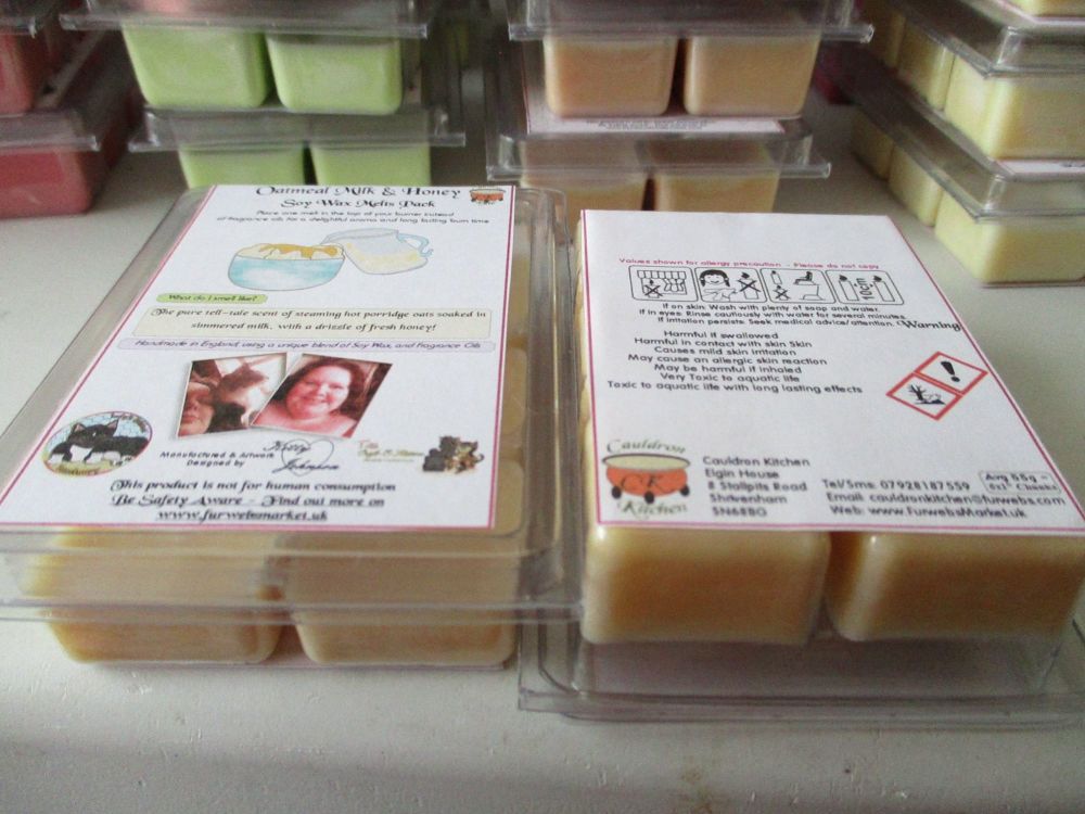 Oatmeal Milk & Honey Scented Soy Wax Melts Pack