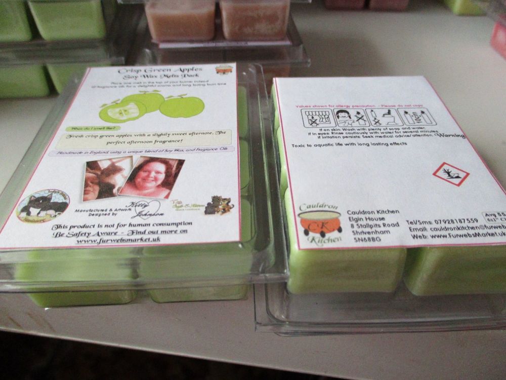 Crisp Green Apples Scented Soy Wax Melts Pack
