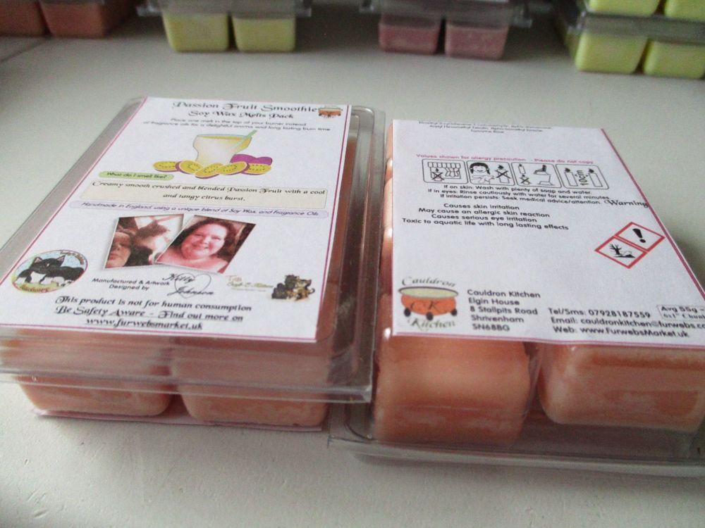 Passion Fruit Smoothie Scented Soy Wax Melts Pack