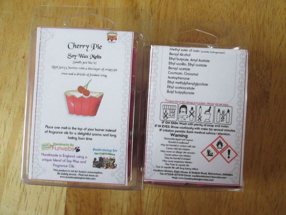 Cherry Pie Scented Soy Wax Melts Pack