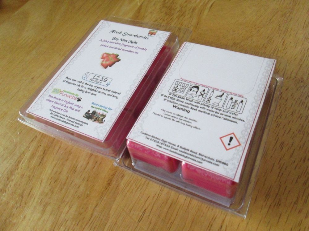 Fresh Strawberries Scented Soy Wax Melts Pack
