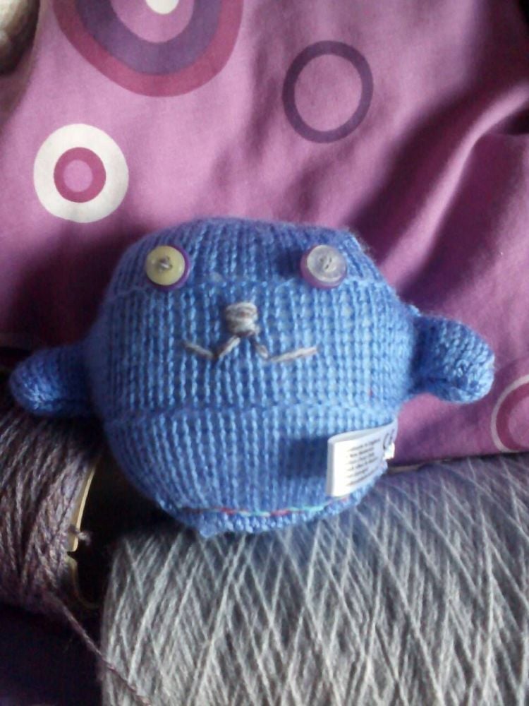 (*)Mid Blue Body with Yellow/Purple Eyes Mini Ted