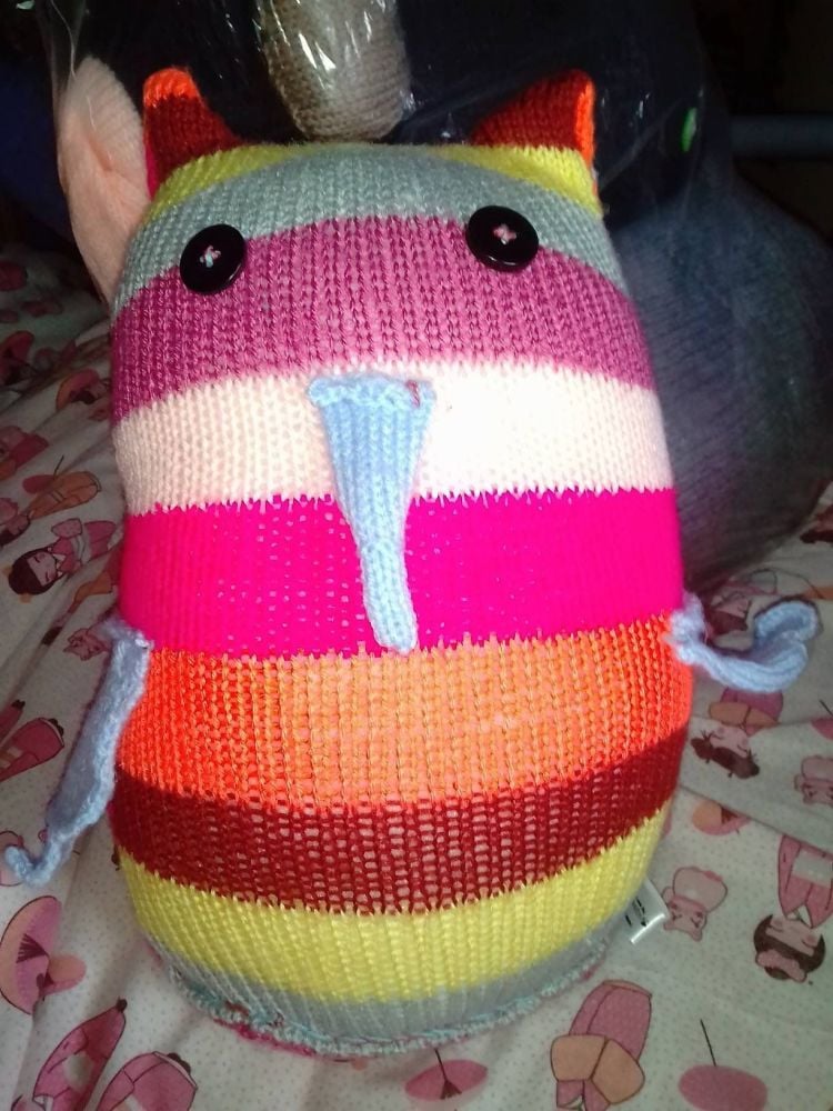 Pinks Blue Winged Striped Giant Owl