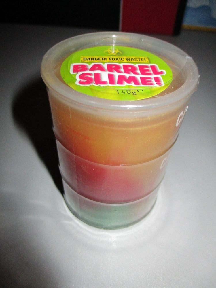 Red Green Yellow Barrel Slime 140g Pocket Money Toy
