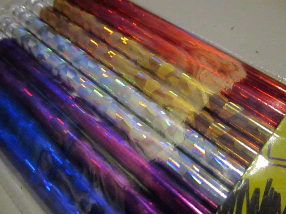 10pk Holographic HB Pencils with Eraser Top