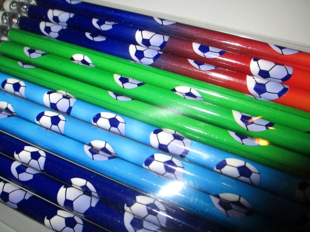 12pk Footballs HB Pencils with Eraser Top