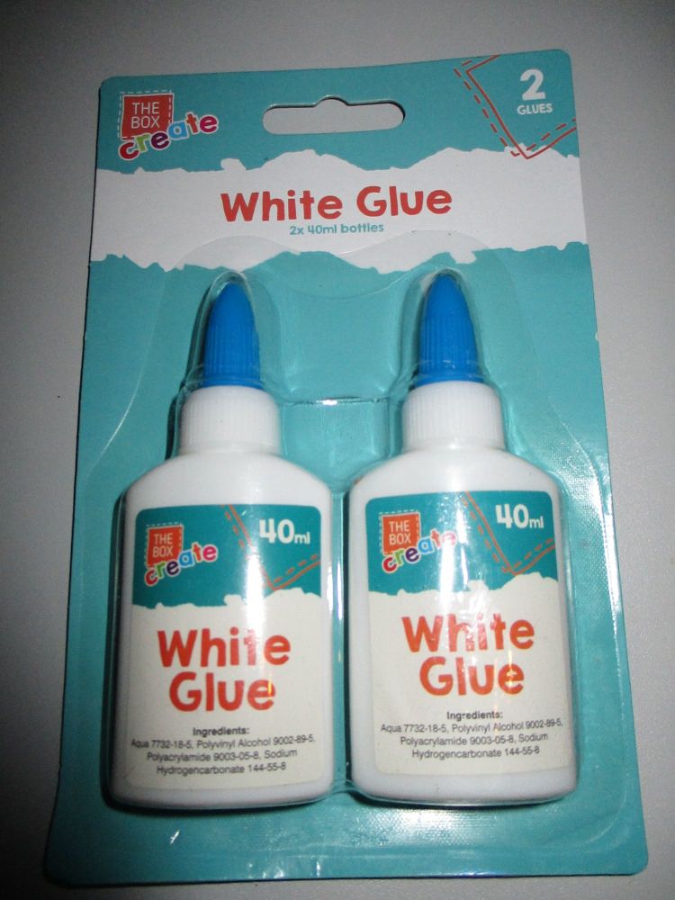 2pk White Glue 40ml Bottles