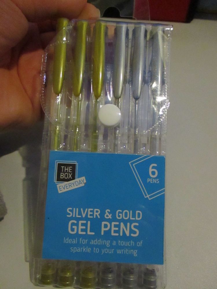 Silver & Gold Gel Pens 6pk