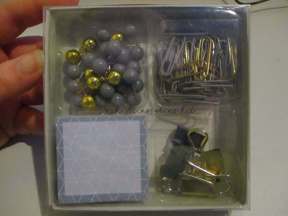 Grey - Desk Accessories Kit