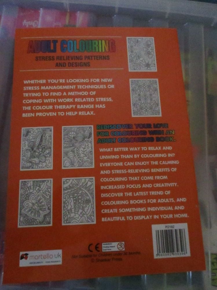 A4 Orange - Adult Colouring - Modern Patterns and Designs 24pg Colouring Book