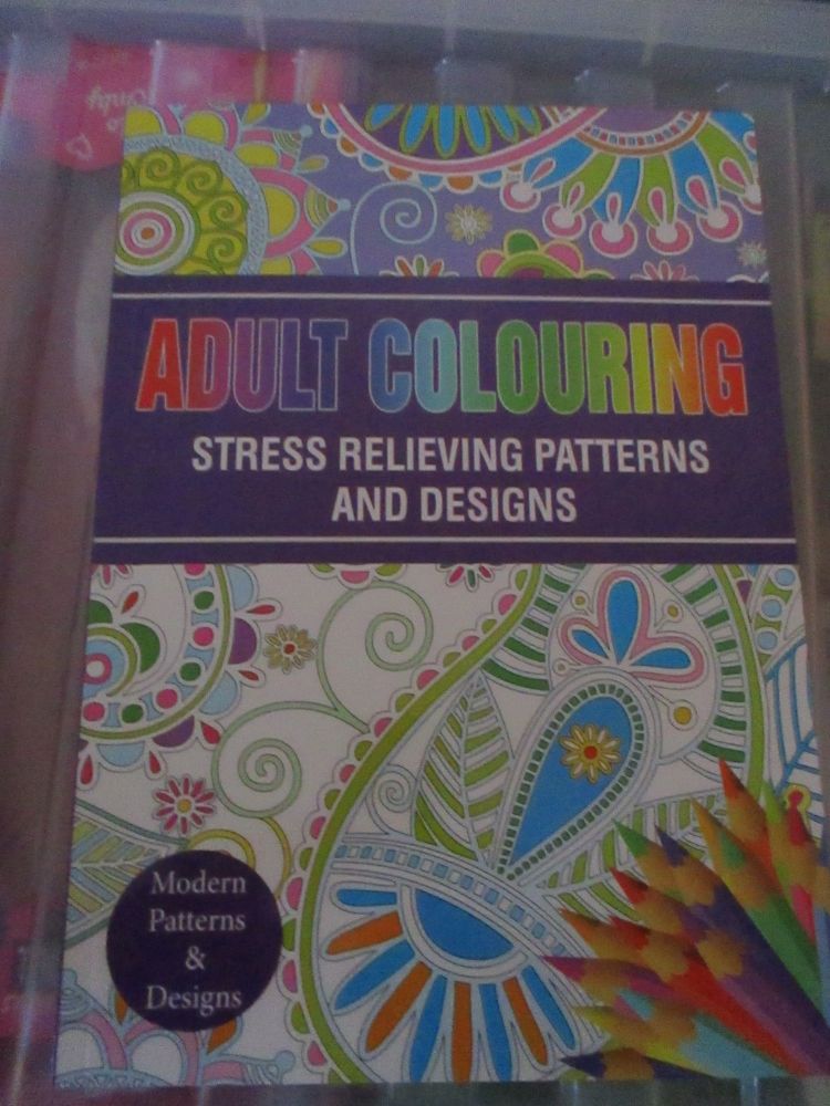 A4 Purple - Adult Colouring - Modern Patterns and Designs 24pg Colouring Book