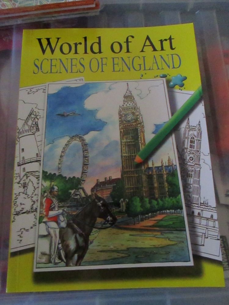 A4 World of Art Scenes of England 24pg Colouring Book