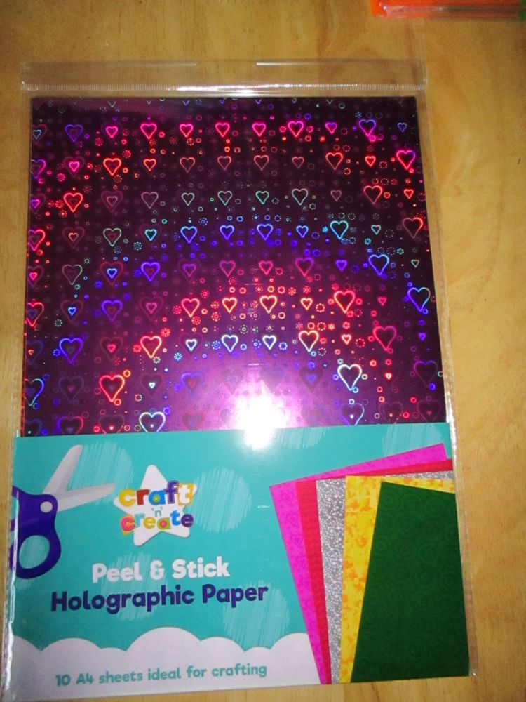 A4 Self Adhesive Peel and Stick Holographic Paper