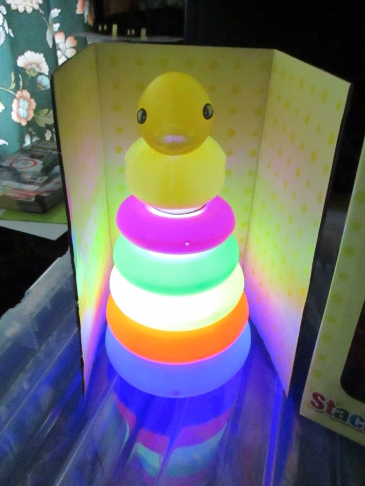 Light Up Stacking Rings Toddler Toy With Duck - Playwrite